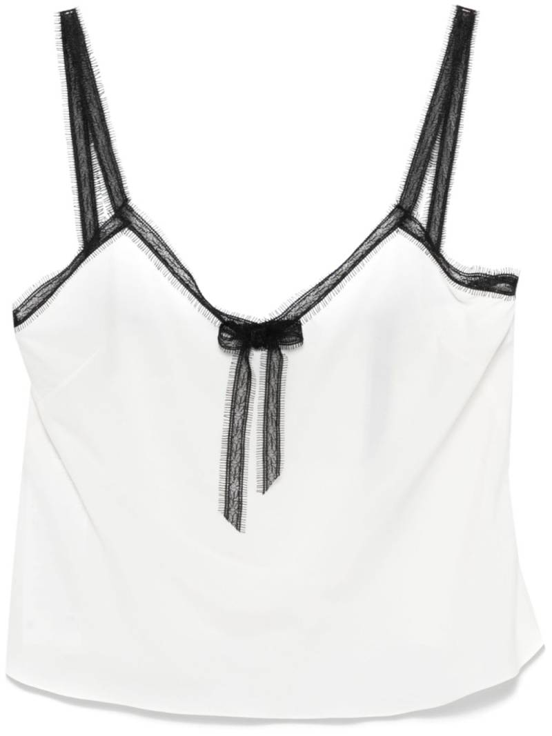 Rochas lace-trim blouse - White von Rochas