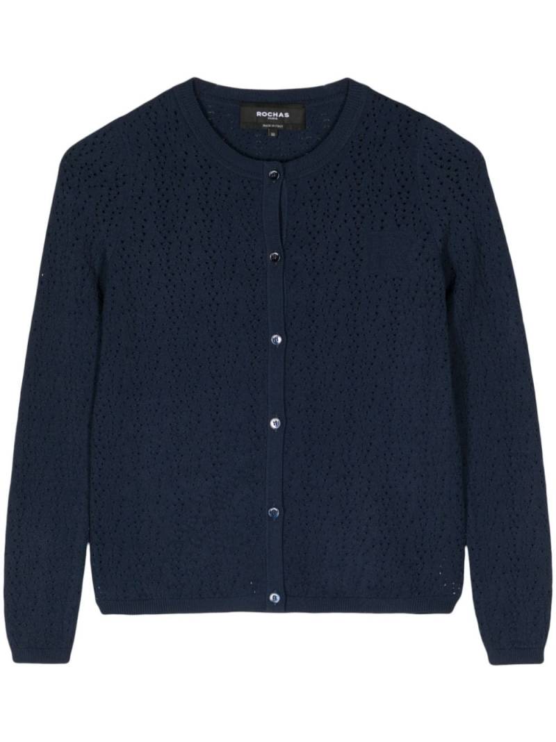 Rochas open-knit cardigan - Blue von Rochas