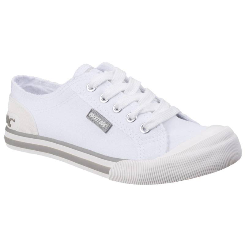 Jazzin Leinen Schnürschuhe Damen Weiss 36 von Rocket Dog