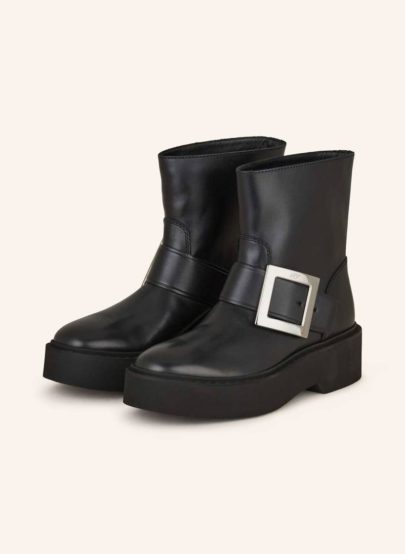 Roger Vivier Biker Boots Viv Rangers schwarz von Roger Vivier