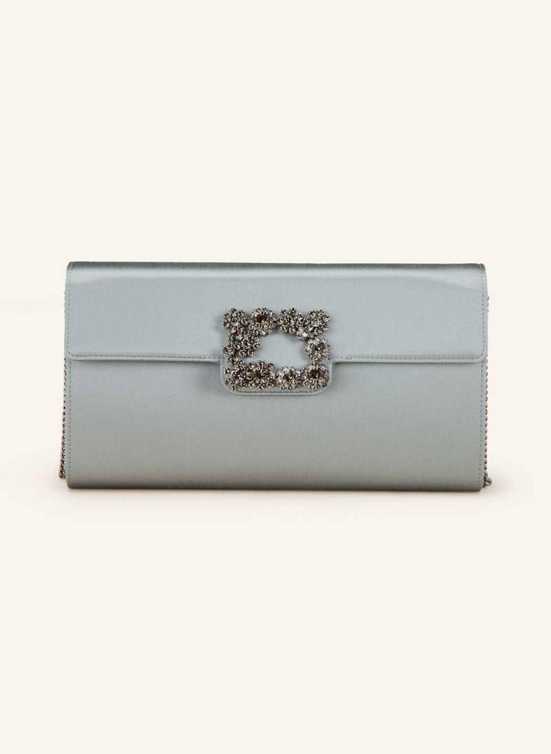 Roger Vivier Clutch Mit Schmucksteinen grau von Roger Vivier