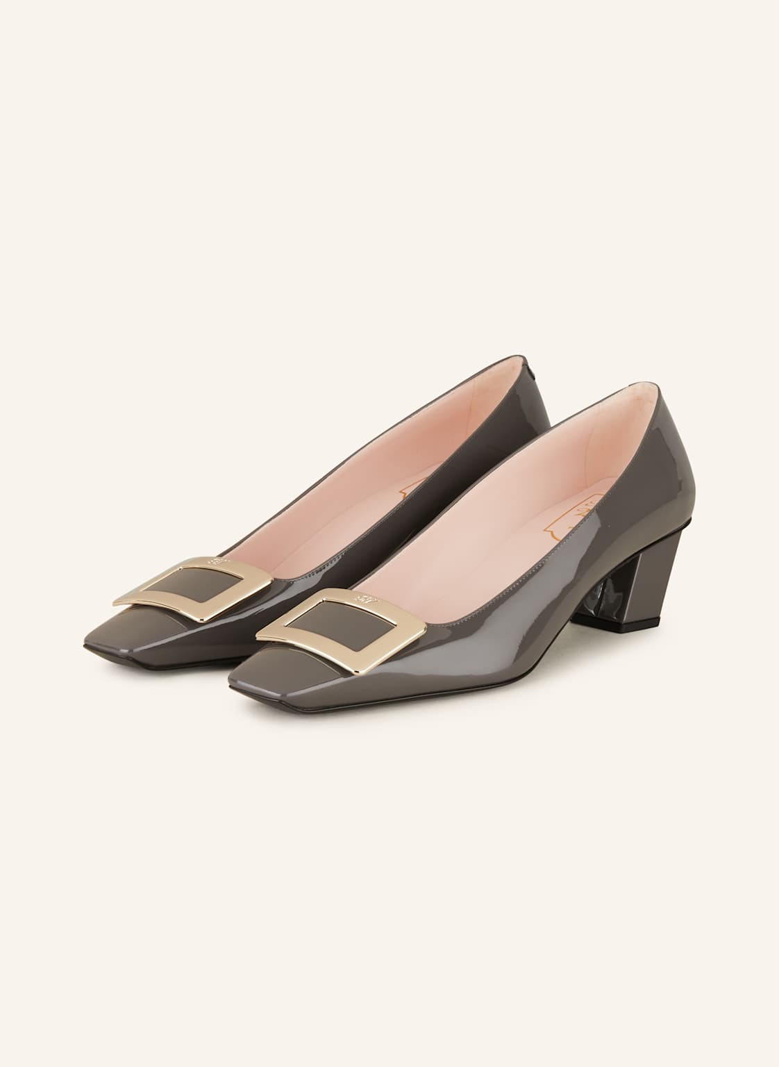 Roger Vivier Lack-Pumps Belle grau von Roger Vivier