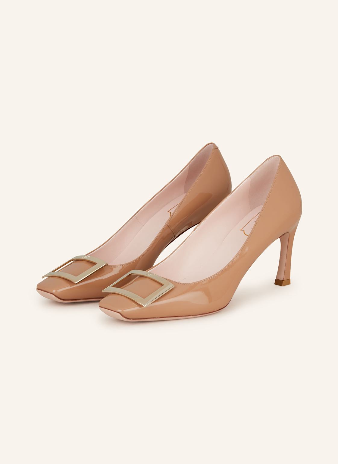 Roger Vivier Lack-Pumps beige von Roger Vivier