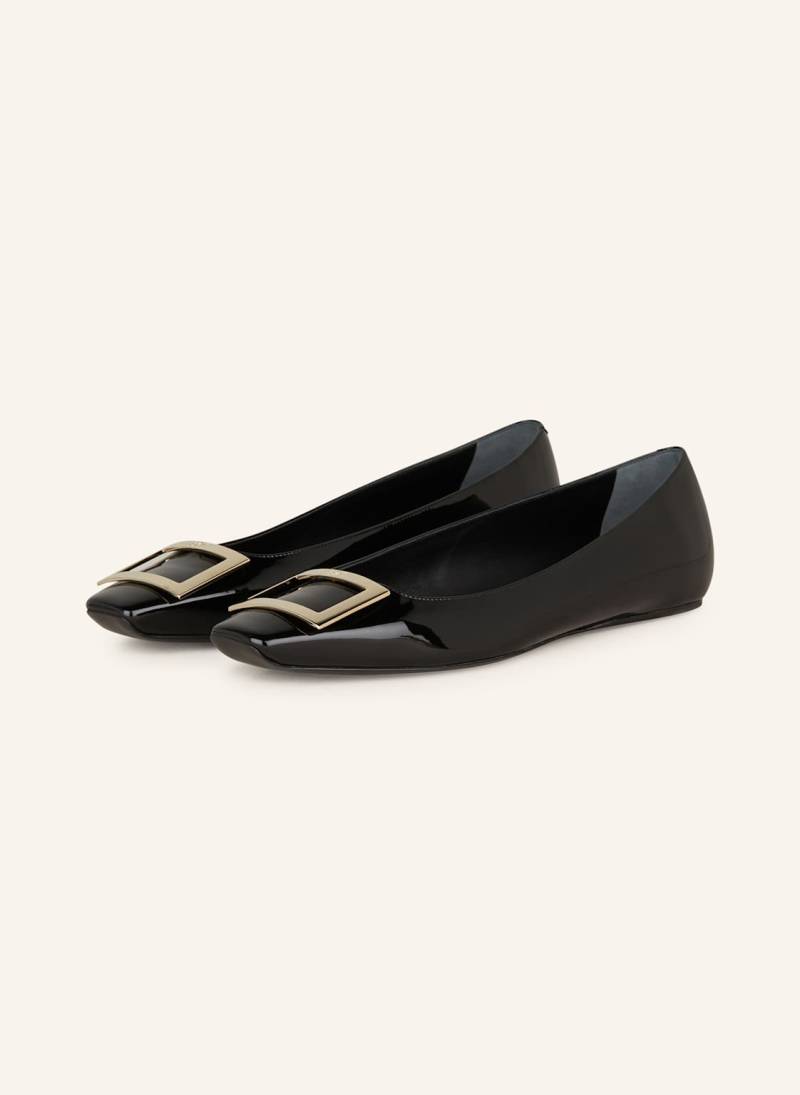 Roger Vivier Lackballerinas Trompette schwarz von Roger Vivier