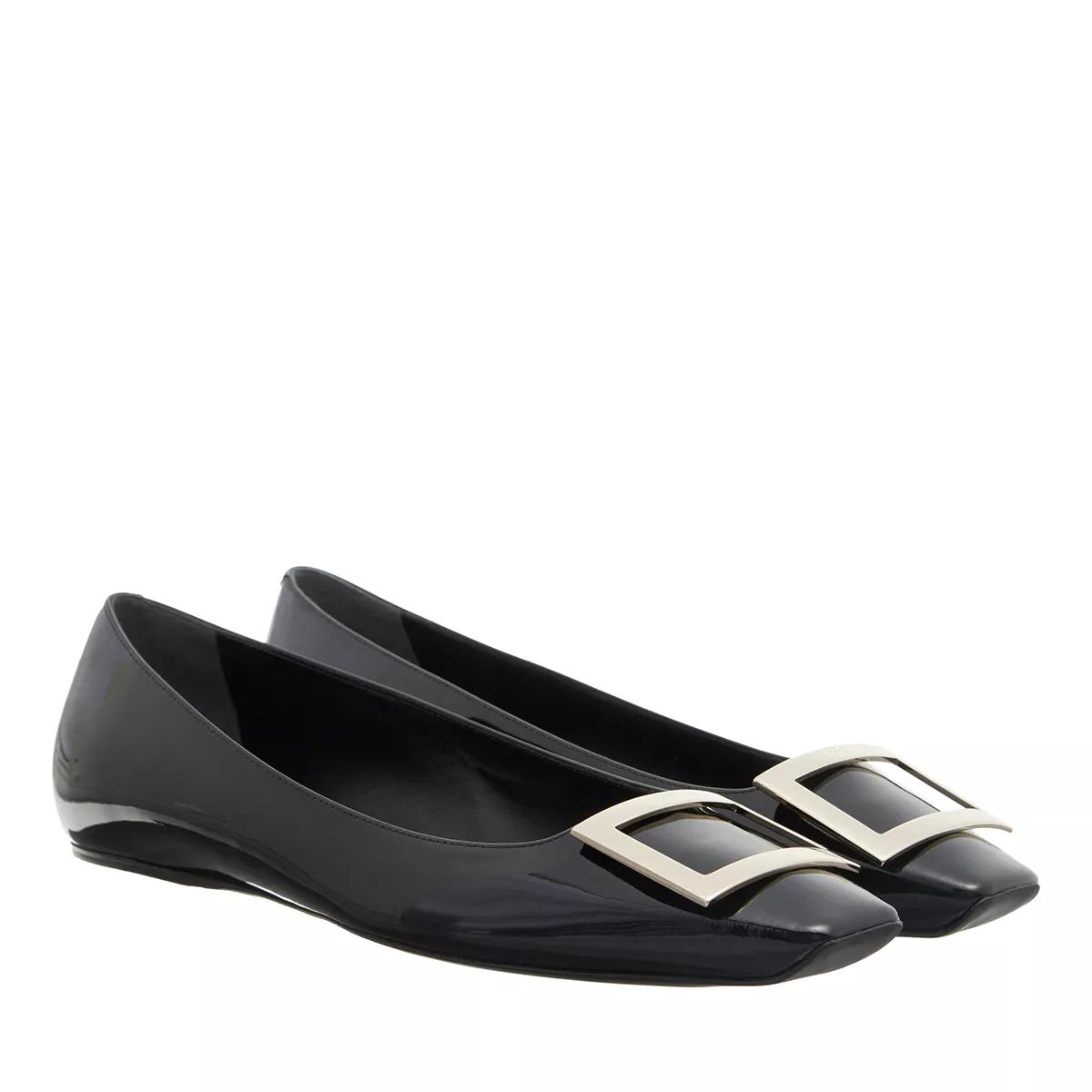 Roger Vivier Loafer - Trompette Metal Buckle Ballerinas In Leather - Gr. 40 (EU) - in Schwarz - für Damen von Roger Vivier