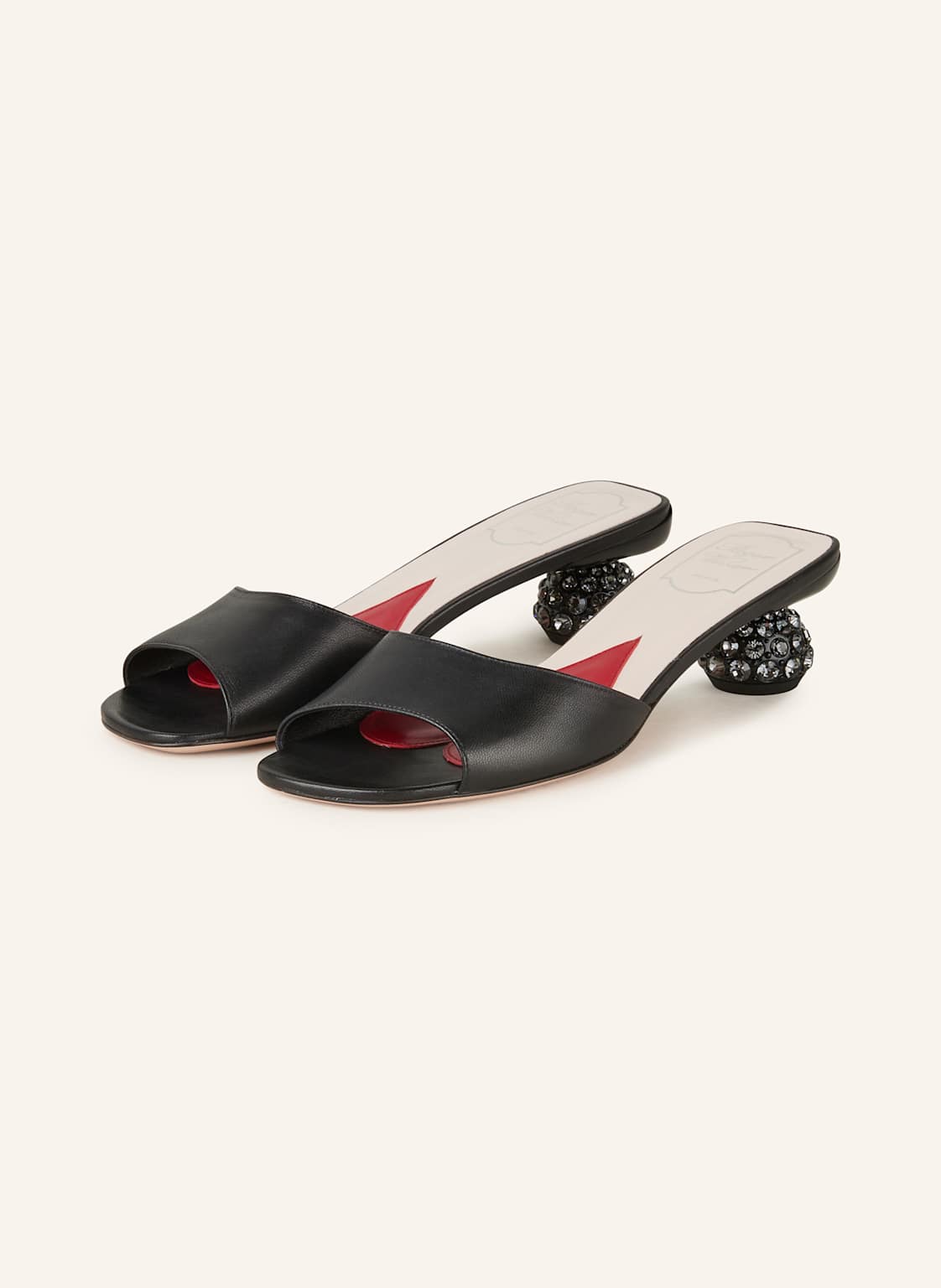 Roger Vivier Mules Mit Schmucksteinen schwarz von Roger Vivier