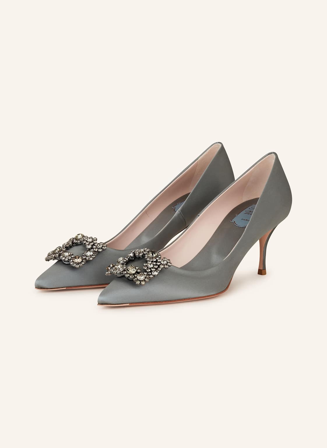 Roger Vivier Pumps Efflorescence Mit Schmucksteinen grau von Roger Vivier