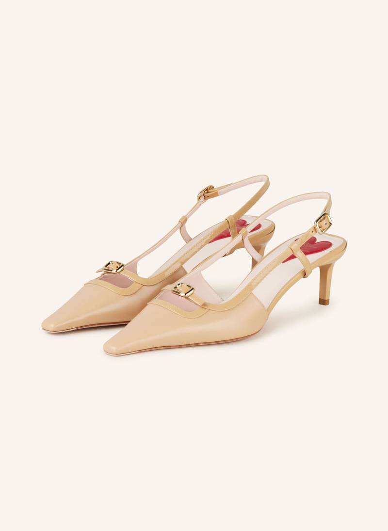 Roger Vivier Slingpumps Viv' Canard beige von Roger Vivier