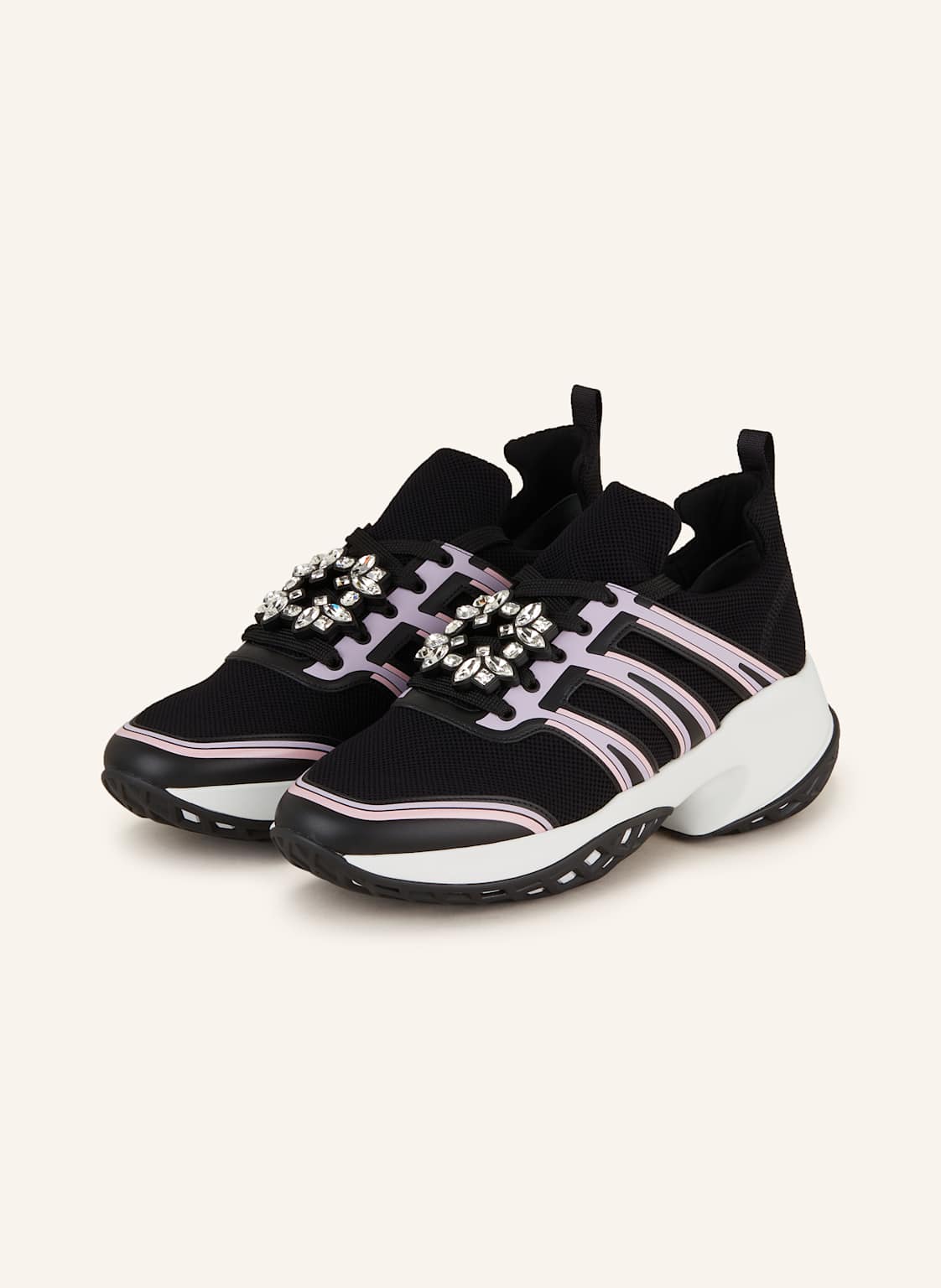 Roger Vivier Sneaker Viv' Run Mit Schmucksteinen schwarz von Roger Vivier