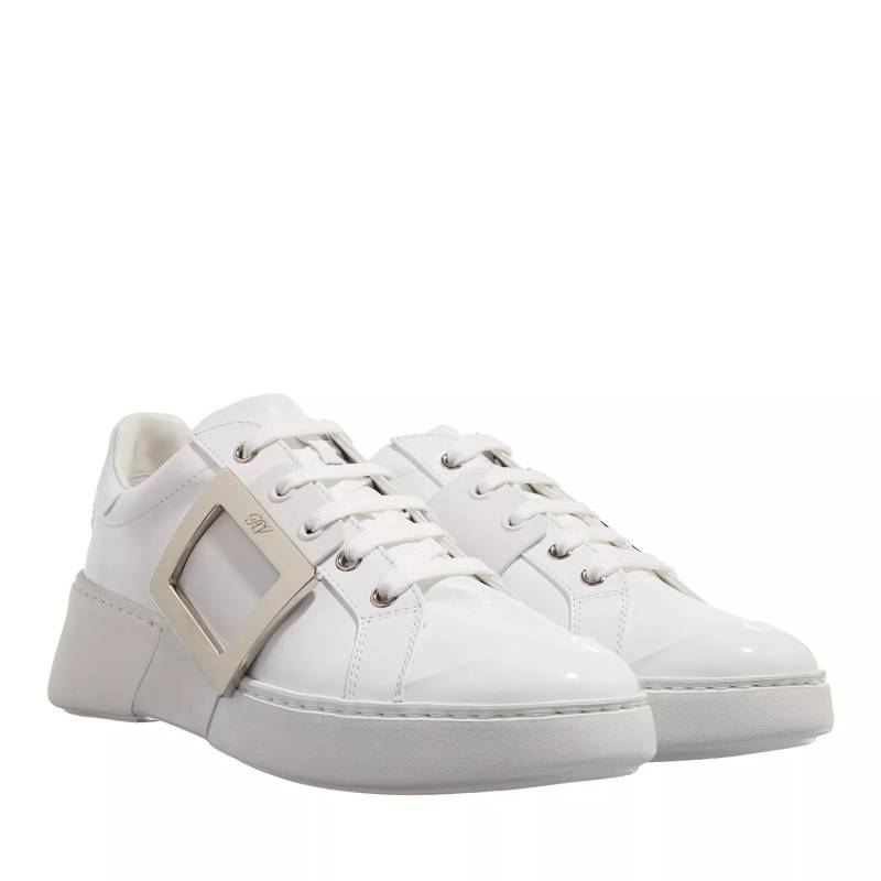 Roger Vivier Sneaker - Viv´Skate Metal Buckle Sneakers In Soft Leather - Gr. 39 (EU) - in Weiß - für Damen von Roger Vivier