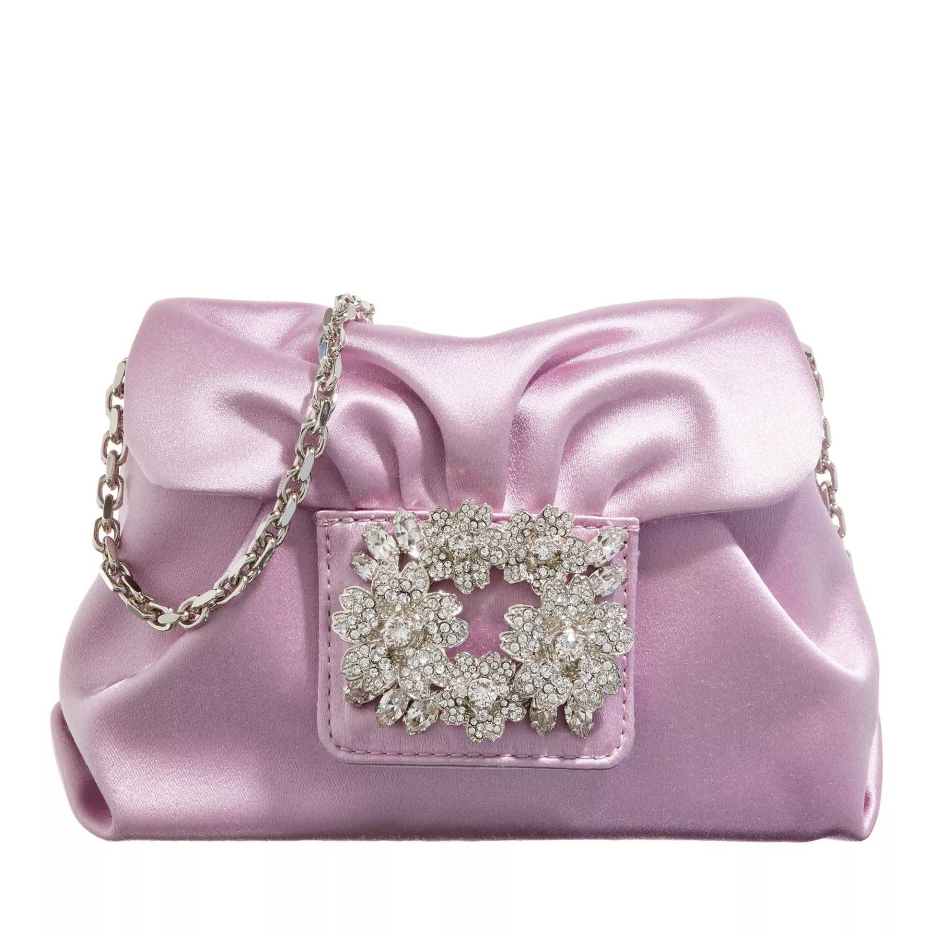 Roger Vivier Umhängetasche - Bouquet Strasse Drape Micro Bag - Gr. unisize - in Violett - für Damen von Roger Vivier