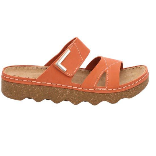 Foggia - Nubuk Flip Flop Damen Orange 39 von Rohde