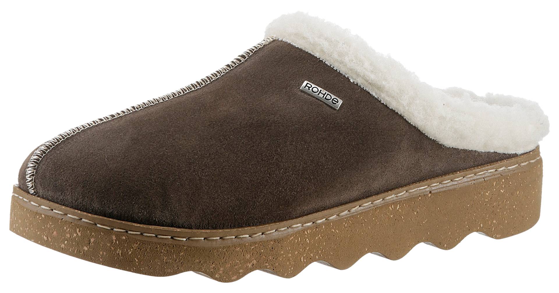 Rohde Pantoffel »FOGGIA-D«, Hausschuh, Clog mit herausnehmbarer Innensohle aus Lammwolle Rohde Pantoffel »FOGGIA-D«, Hausschuh, Clog mit herausnehmbarer Innensohle aus Lammwolle von Rohde