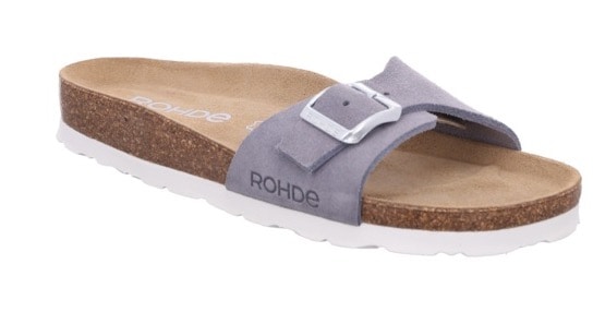 Rohde Pantolette, Keilabsatz, Sommerschuh, Schlappen mit vorgeformtem Softfussbett von Rohde