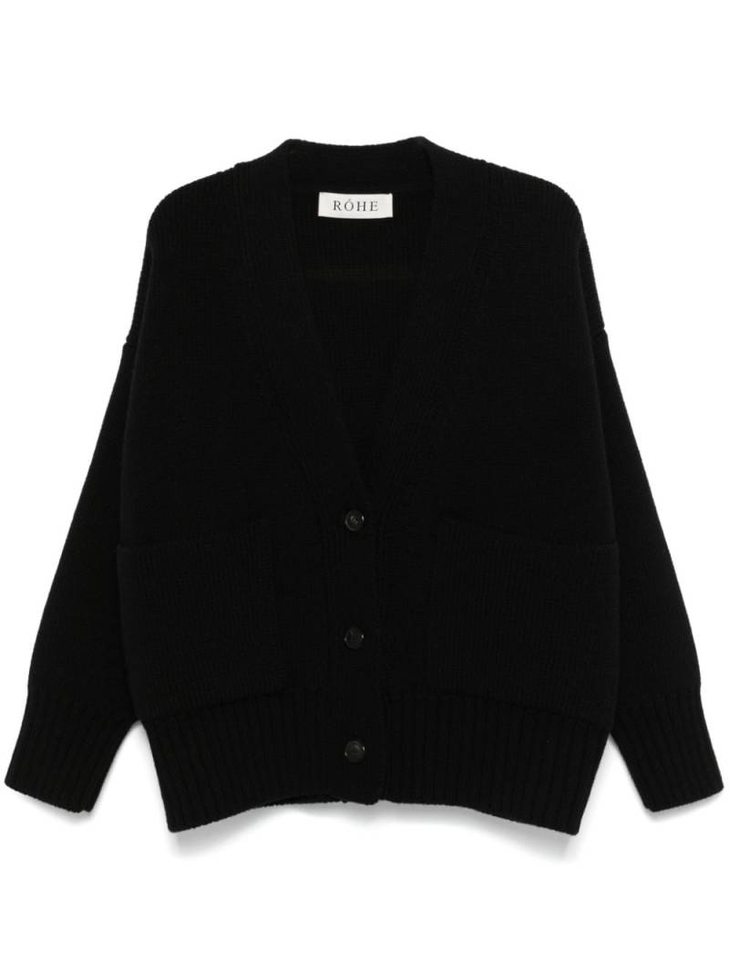 Róhe Compact cardigan - Black von Róhe