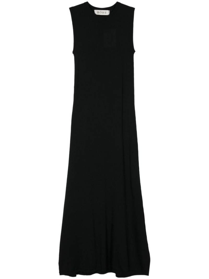 Róhe crew-neck maxi dress - Black von Róhe