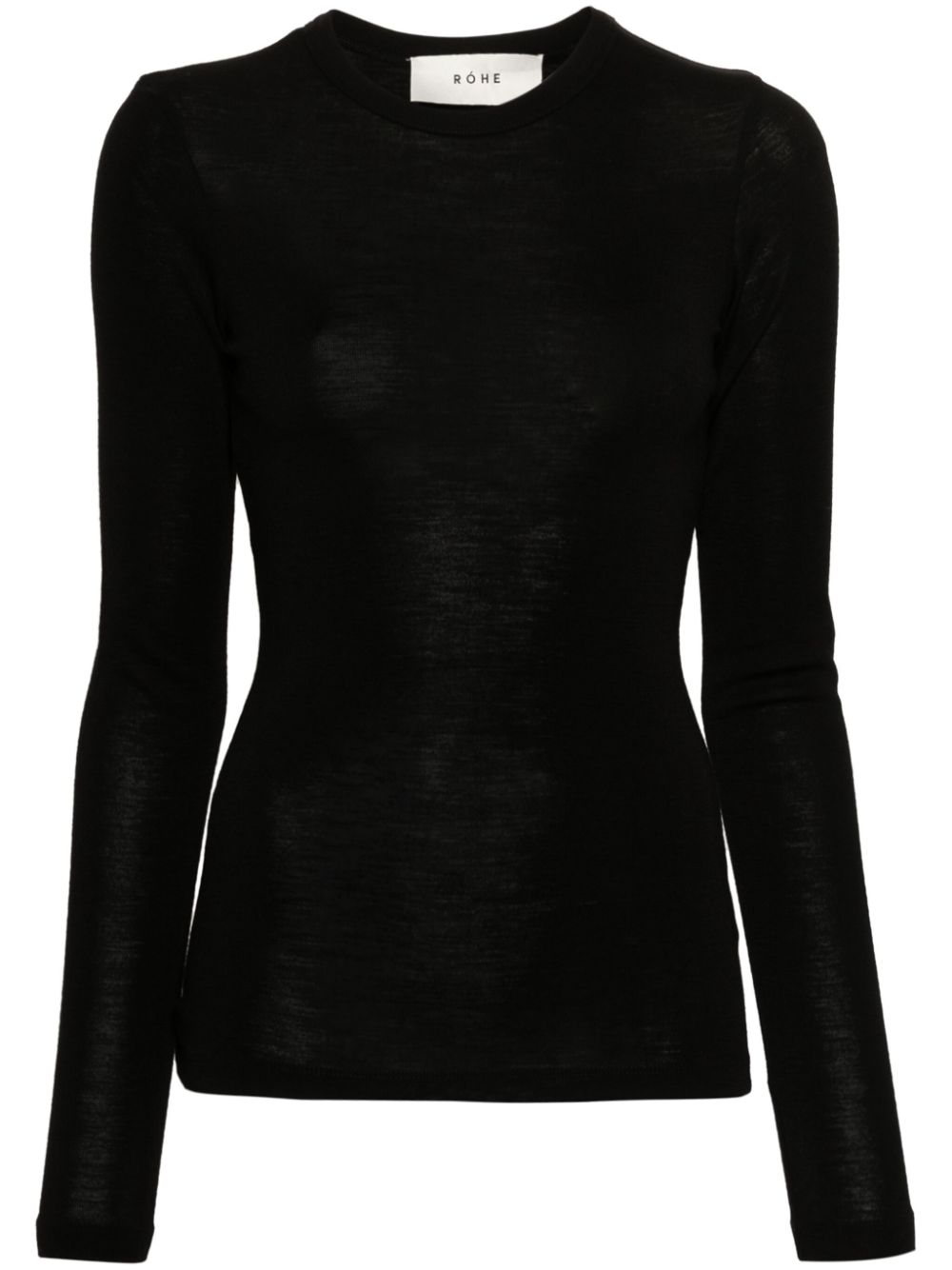 Róhe crew-neck merino wool jumper - Black von Róhe