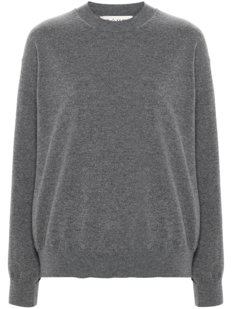 Róhe crew-neck ribbed-knit jumper - Grey von Róhe