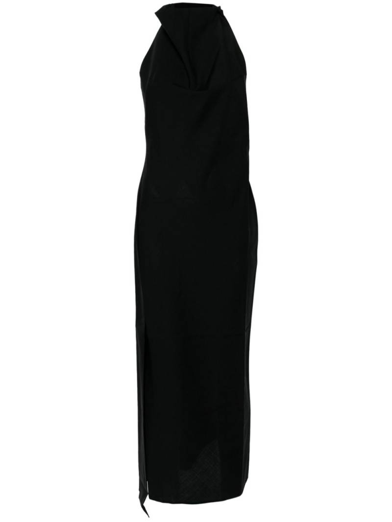 Róhe halterneck virgin wool maxi dress - Black von Róhe