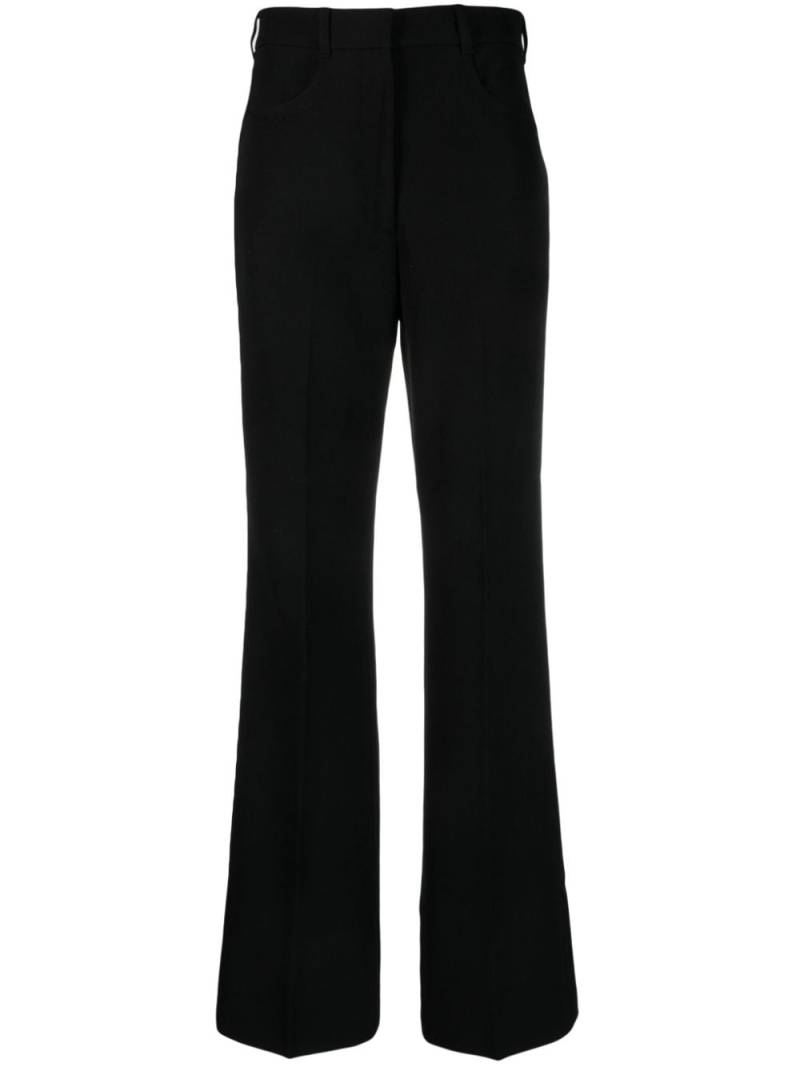 Róhe high-waisted flared trousers - Black von Róhe