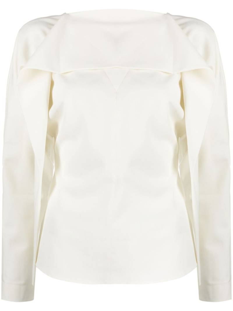 Róhe layered long-sleeve blouse - Neutrals von Róhe