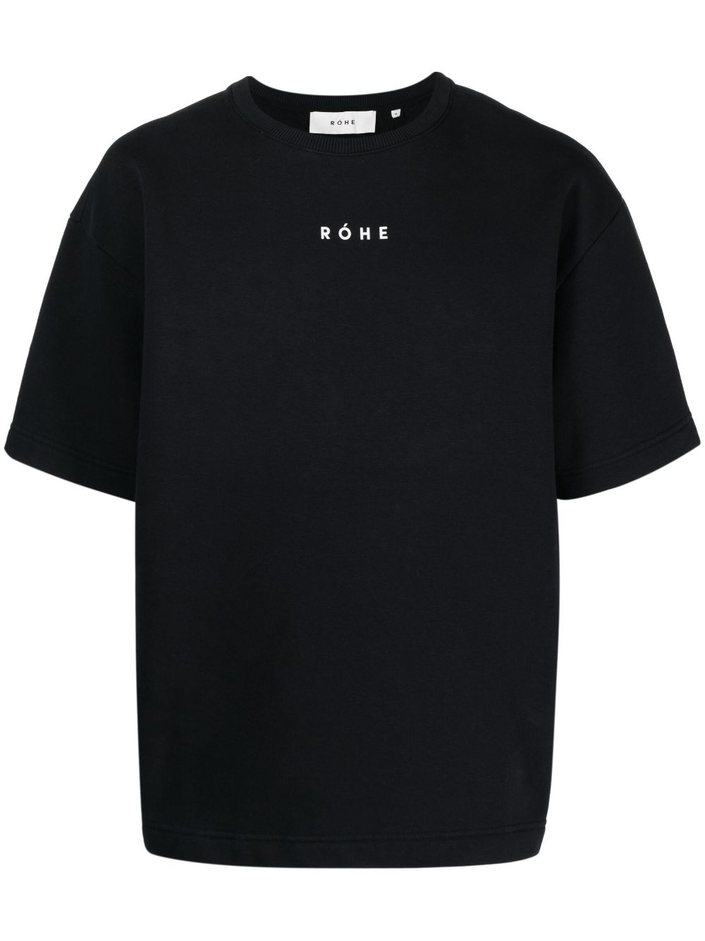 Róhe logo-print organic-cotton T-shirt - Black von Róhe