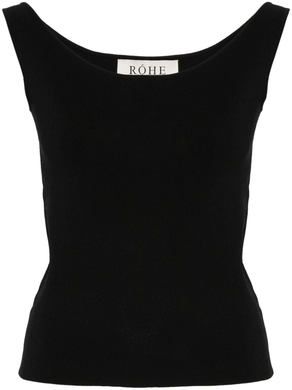 Róhe off-shoulder knitted top - Black von Róhe