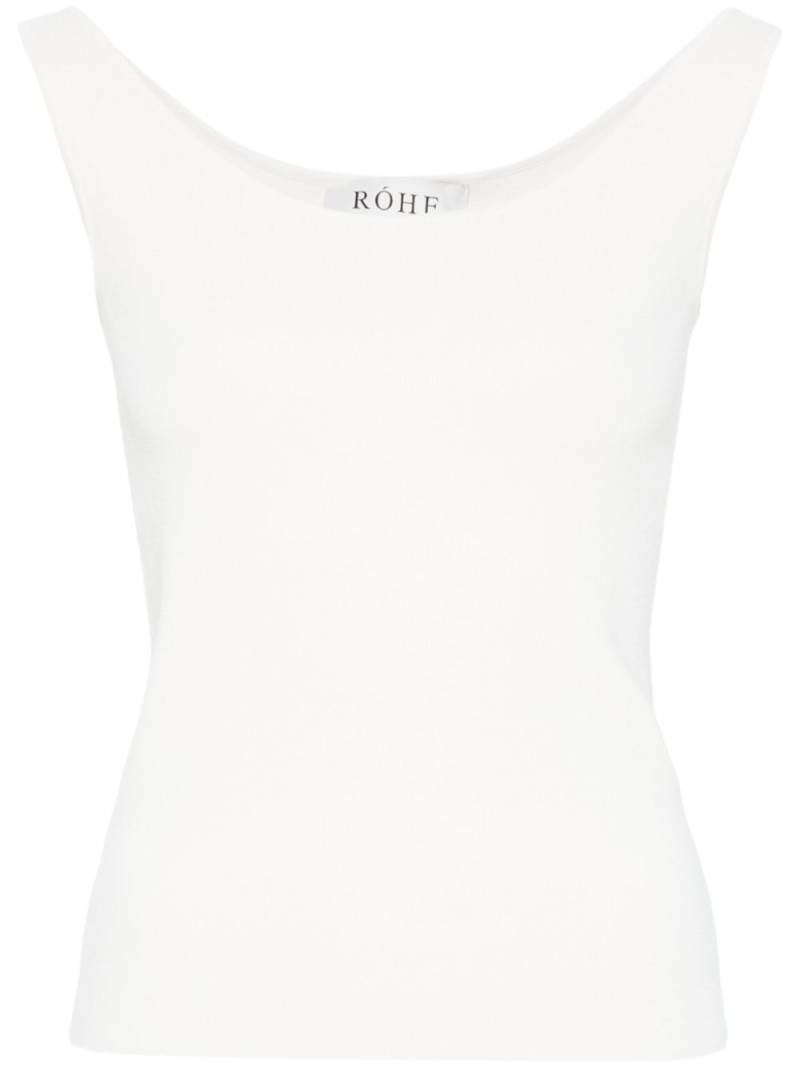 Róhe off-shoulder knitted top - White von Róhe