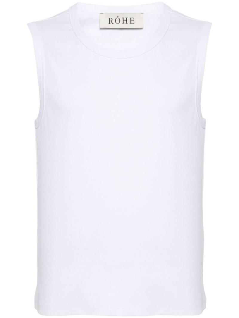 Róhe ribbed tank top - White von Róhe