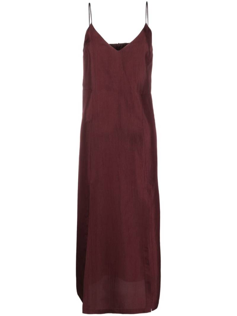 Róhe side-slits maxi slip dress - Red von Róhe