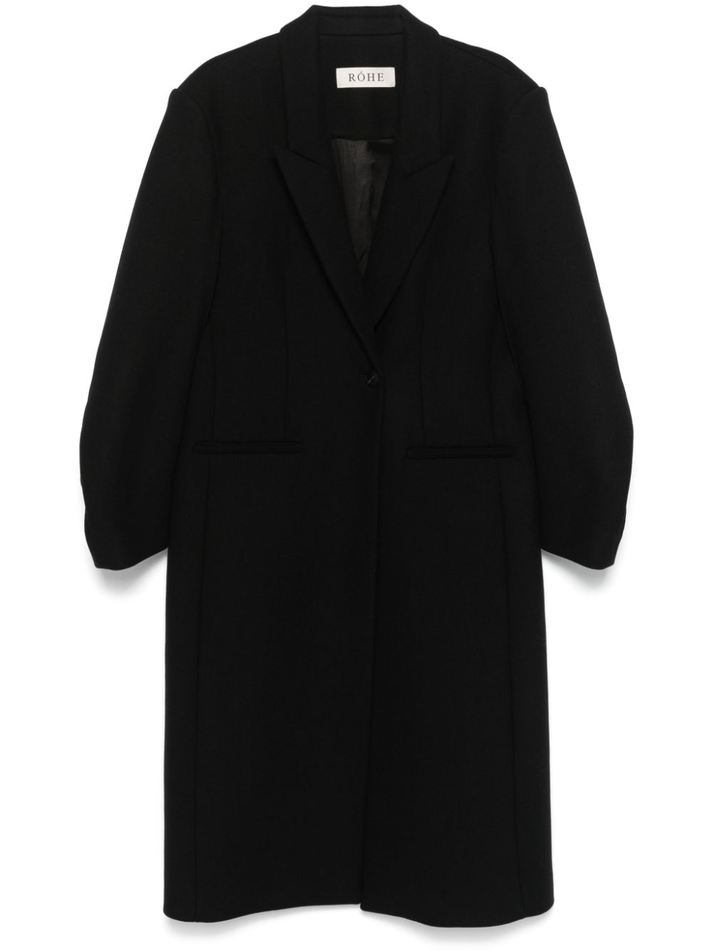 Róhe single-breasted coat - Black von Róhe