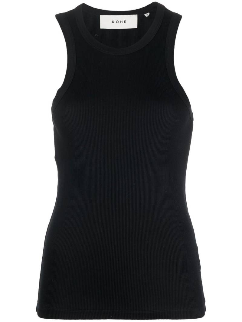 Róhe sleeveless racerback tank top - Black von Róhe