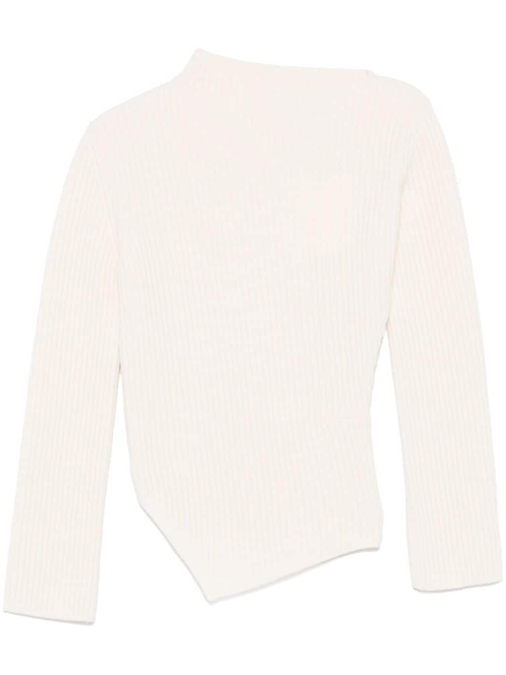 Róhe twisted ribbed sweater - White von Róhe