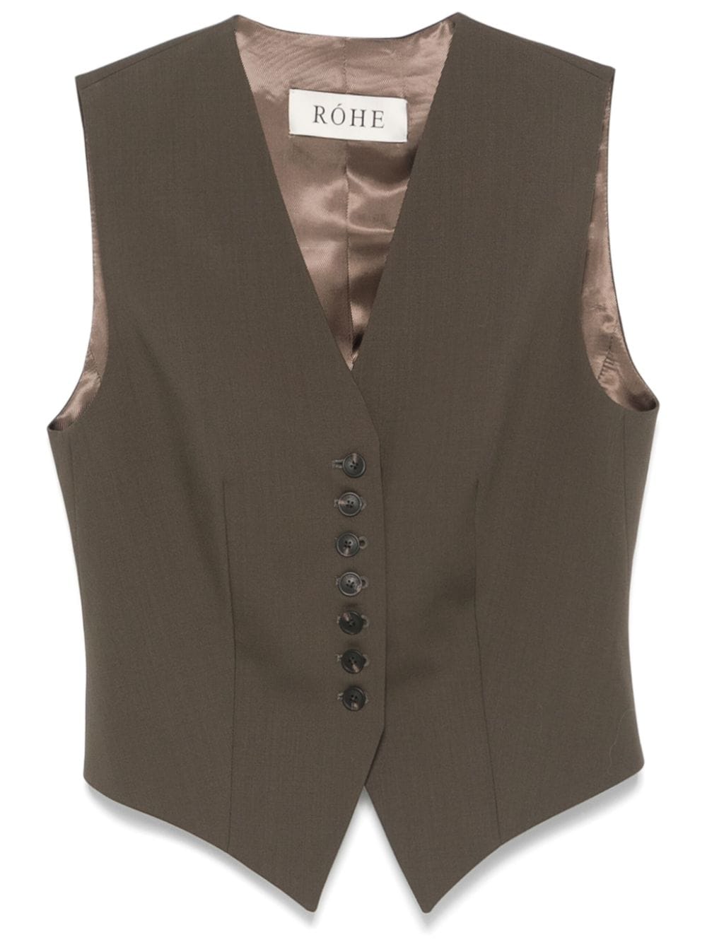 Róhe virgin wool waistcoat - Brown von Róhe