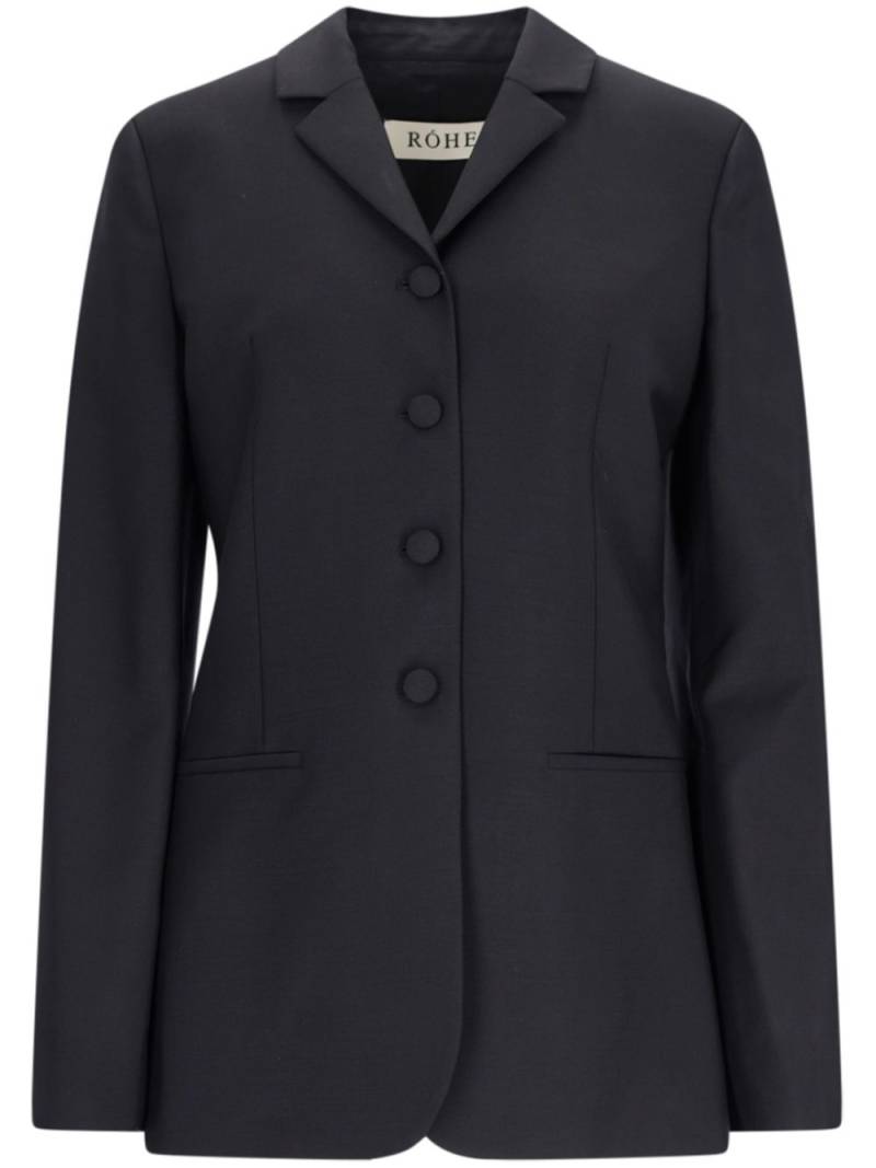 Róhe wool single-breasted blazer - Black von Róhe