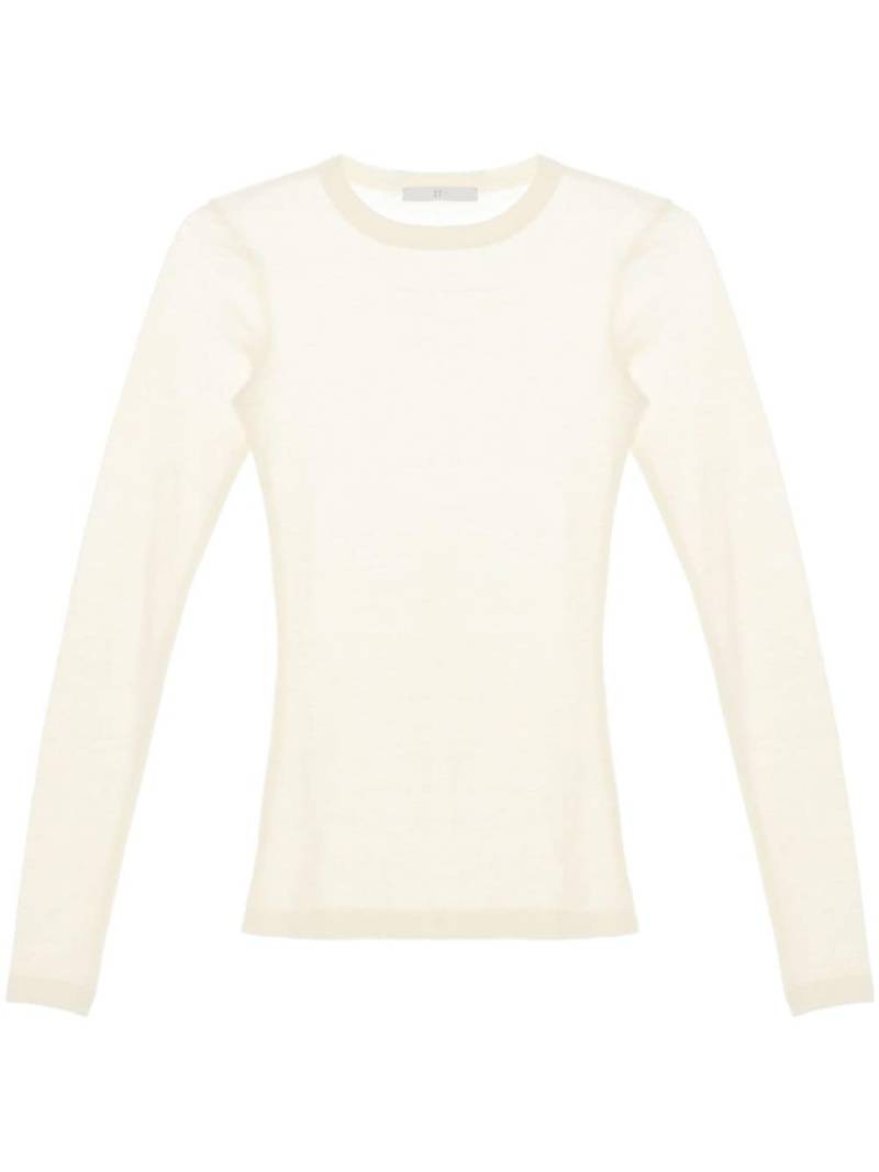 Róhe woolen long-sleeved t-shirt - Neutrals von Róhe