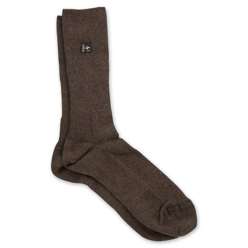 Wadenlange Socken Herren Dunkelbraun 39-40 von Rohner Advanced