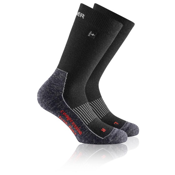 Rohner - Compression Trek Light L/R - Wandersocken Gr 36-38;39-41;42-44;44-46;47-49 blau;grau;rosa;schwarz von Rohner