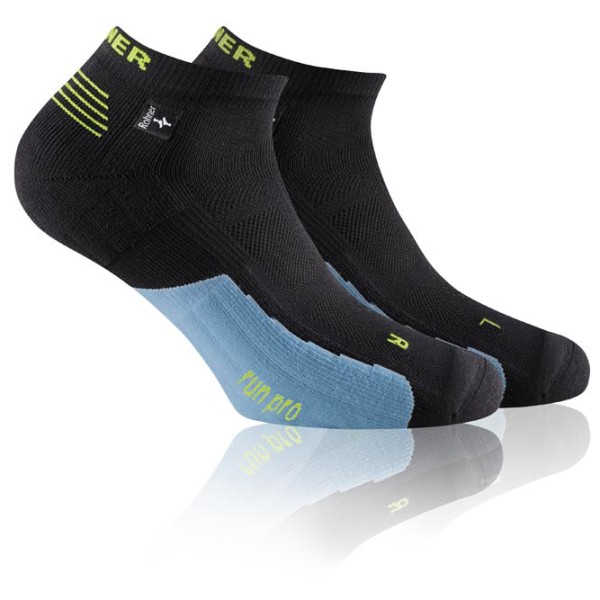 Rohner - Run Pro L/R - Laufsocken Gr 36-38;39-41;42-44;44-46 grau;schwarz von Rohner