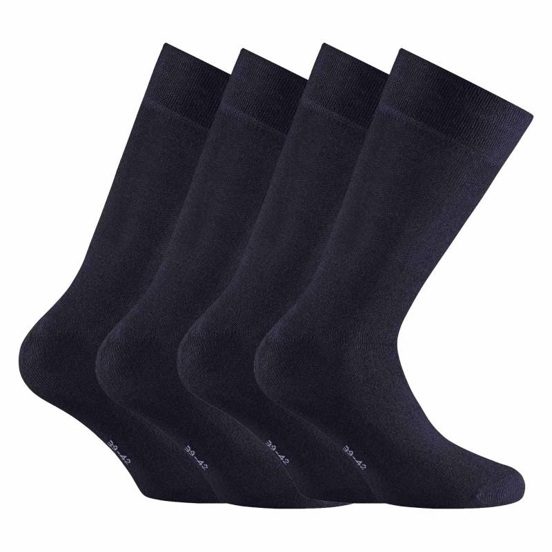 Socken, 4er Pack Damen Blau 35-38 von Rohner