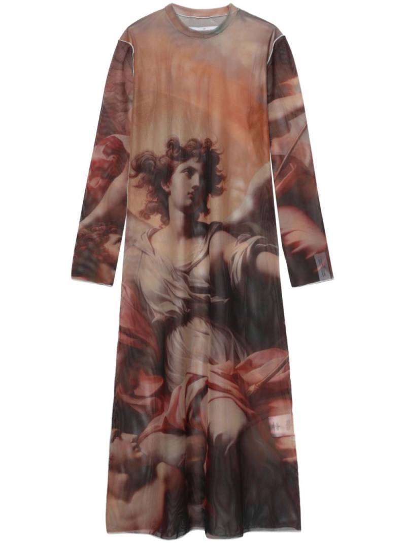 Rokh Renaissance-print midi dress - Brown von Rokh