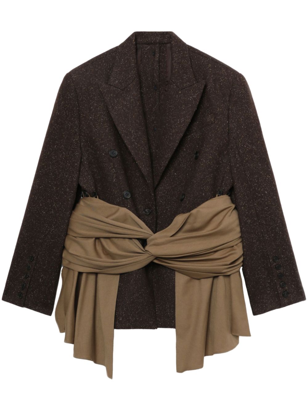 Rokh belted blazer - Brown von Rokh