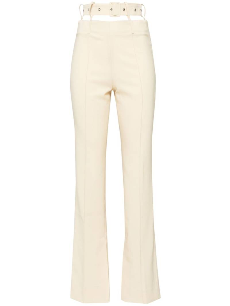 Rokh belted flared trousers - Yellow von Rokh