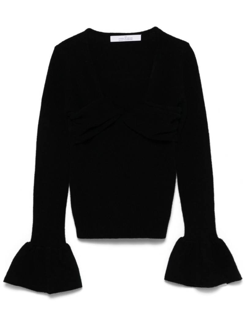 Rokh cross-knitted sweater - Black von Rokh