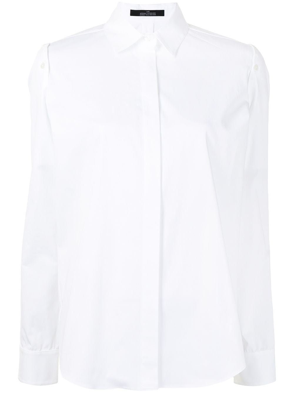 Rokh detachable sleeve shirt - White von Rokh