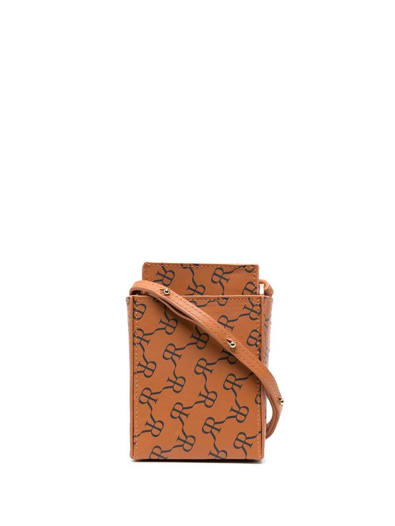 Rokh monogram logo print mini bag - Brown von Rokh