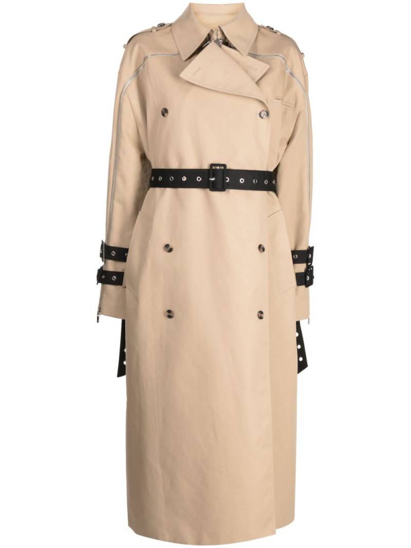 Rokh oversized belted-waist trench coat - Brown von Rokh