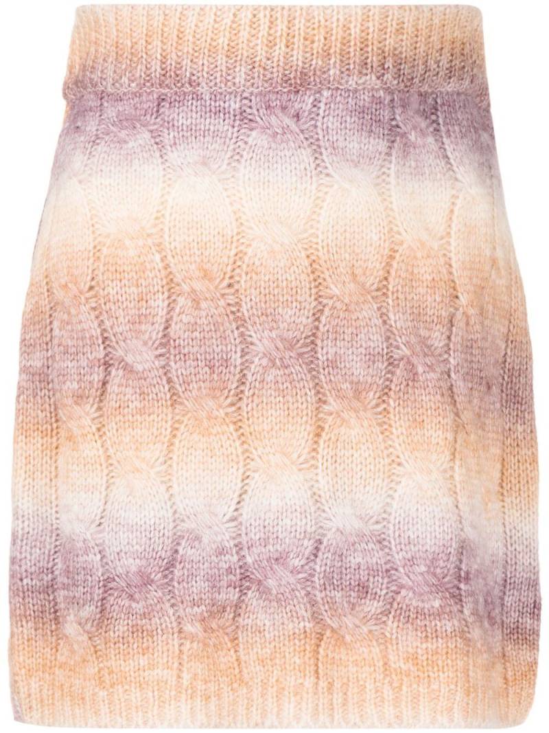 Rokh striped cable-knit mini skirt - Purple von Rokh