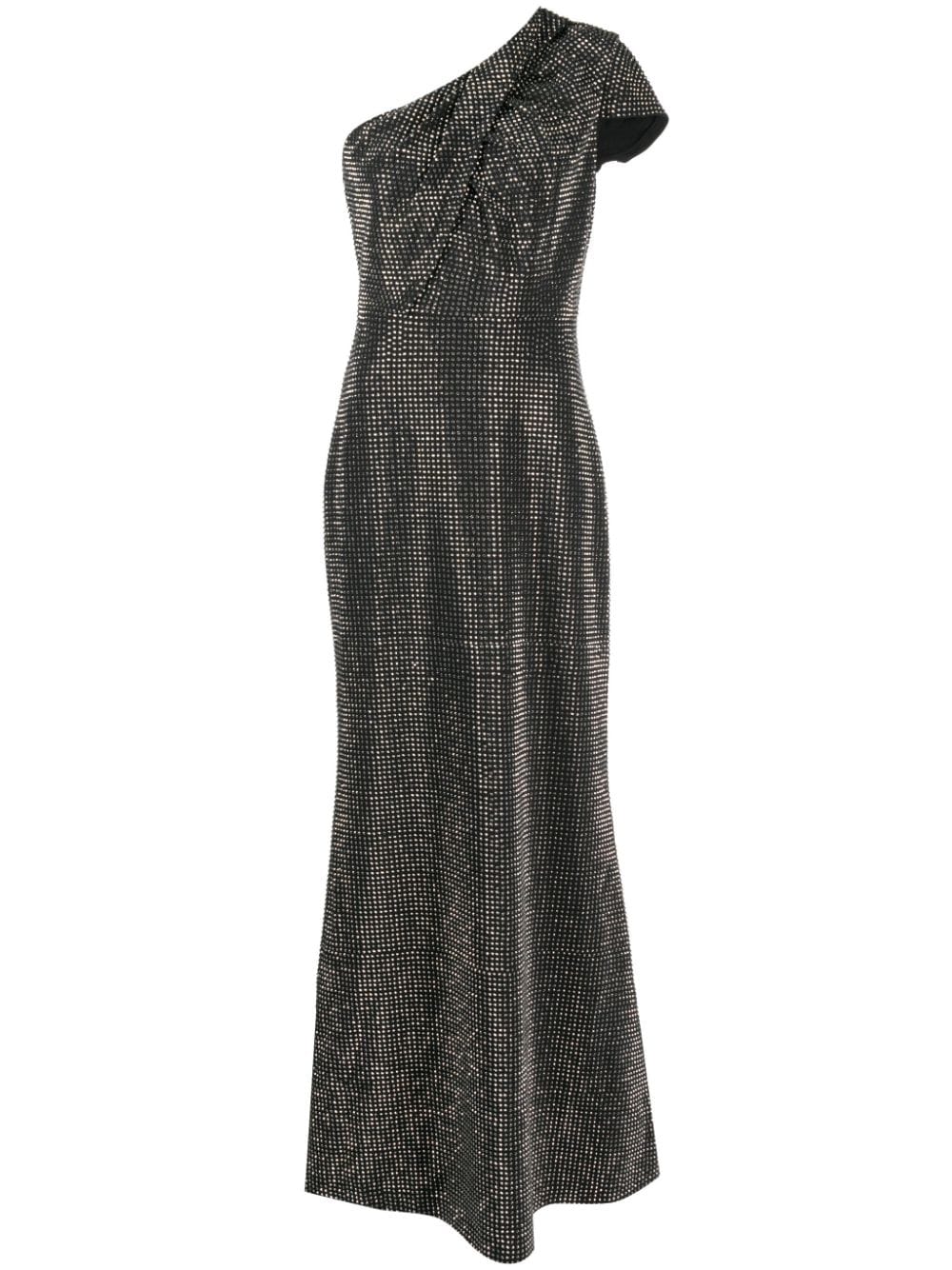 Roland Mouret asymmetric crystal-embellished maxi dress - Black von Roland Mouret