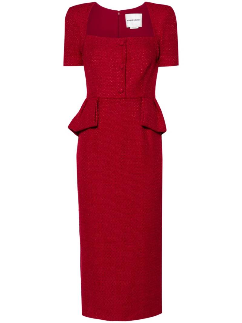 Roland Mouret bouclé midi dress - Red von Roland Mouret